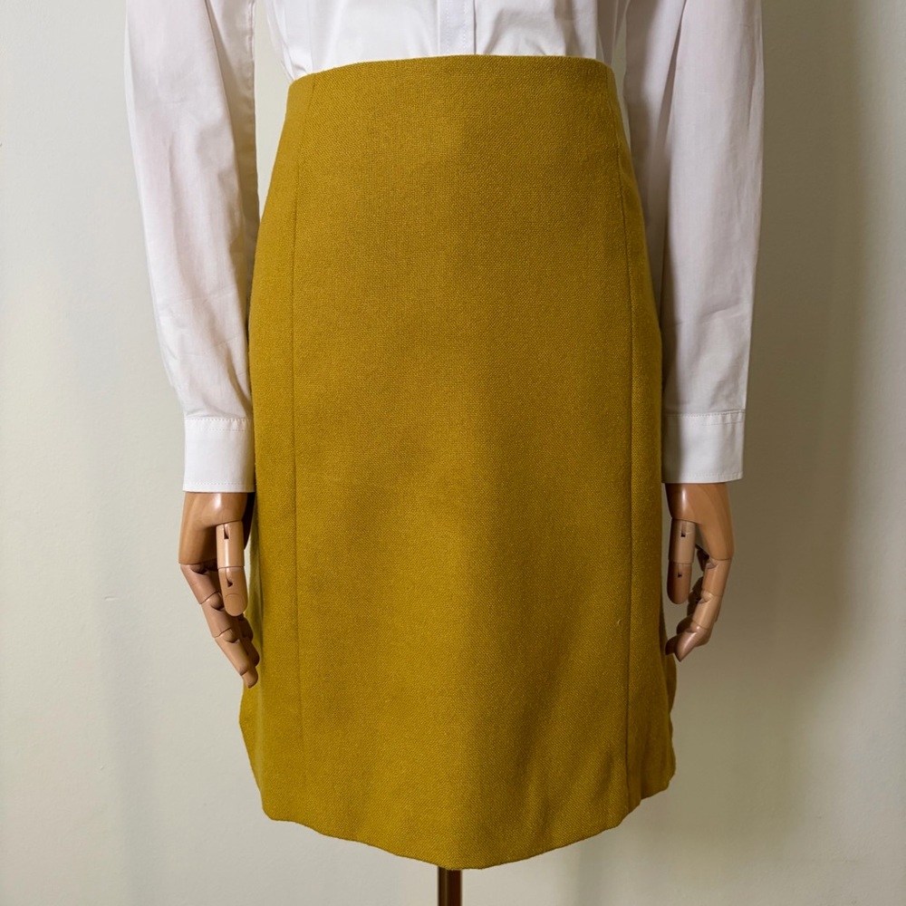 Modern: Vintage Mustard Yellow Pencil Skirt - Size S - NWOT